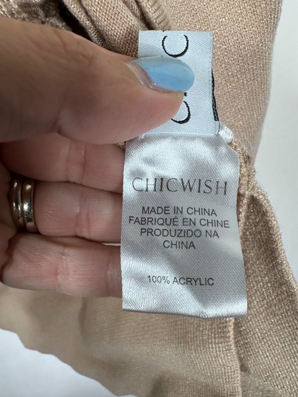 2/$30 Chicwish Open Front Longline Cardigan Beige Small #A2034 - Picture 5 of 8